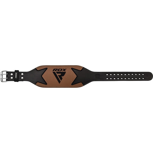 RDX 6 INCH BROWN LEATHER WEIGHTLIFTING BELT-4